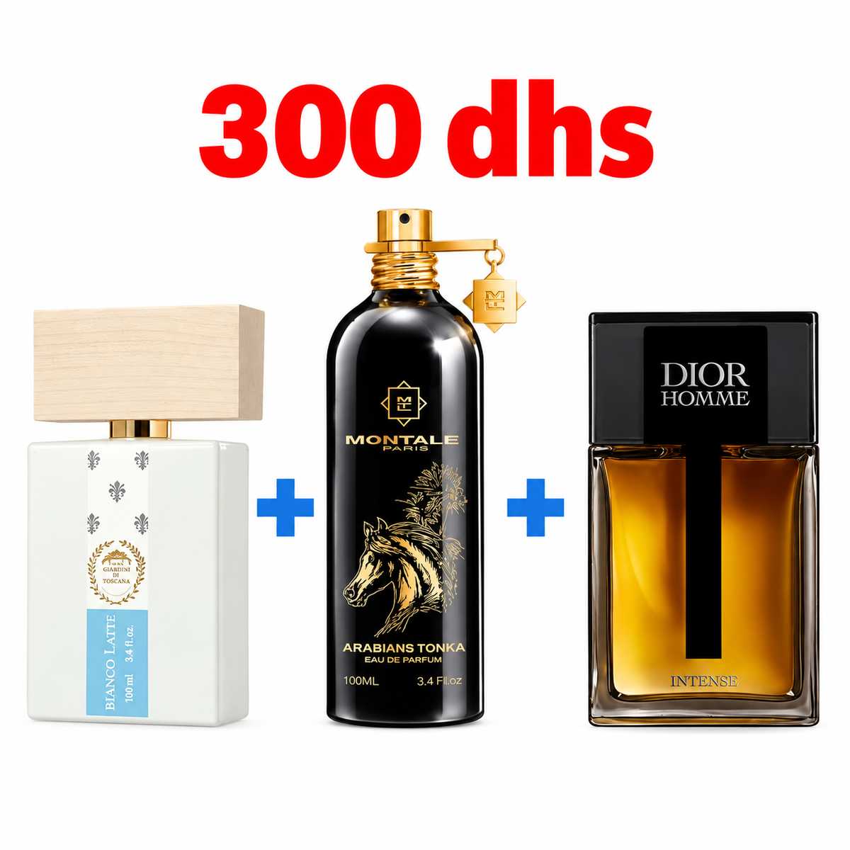 Pack Bianco Latte + Arabians Tonka + Dior Homme Intense