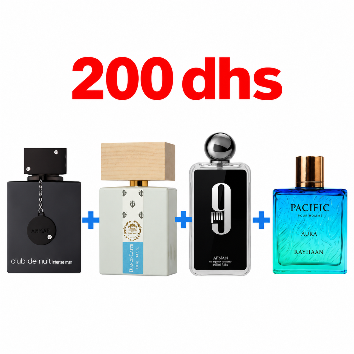 Pack Bianco Latte + 9 PM + Club de Nuit Intense Man + Pacific Aura