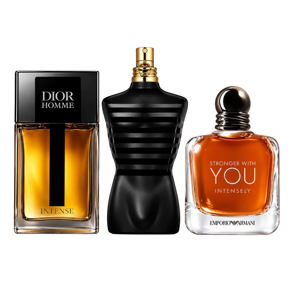 Pack Dior Homme Intense + Le Male Le Parfum + Stronger With You Intensely